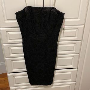 Black strapless dress